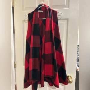 Red and Black Checkered Women's Vest